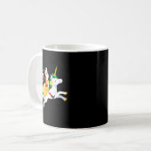 Santa Riding A Unicorn Funny Christmas Gift  Kaffeetasse (Vorderseite Links)