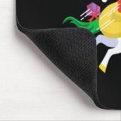 Santa Riding A Unicorn Funny Christmas Gift Mousepad (Ecke)