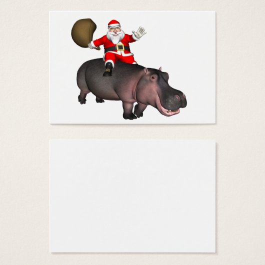 Santa Riding auf Hippo (Vorne & Hinten)