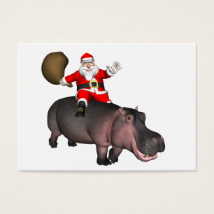 Santa Riding auf Hippo