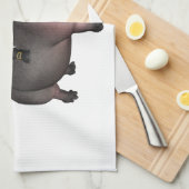 Santa Riding auf Hippo Handtuch (Viertel Falte)