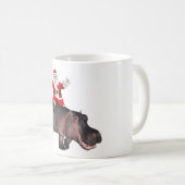 Santa Riding auf Hippo Kaffeetasse (VorderseiteRechts)