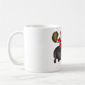 Santa Riding auf Hippo Kaffeetasse (Links)