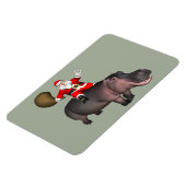 Santa Riding auf Hippo Magnet (Linke Seite)