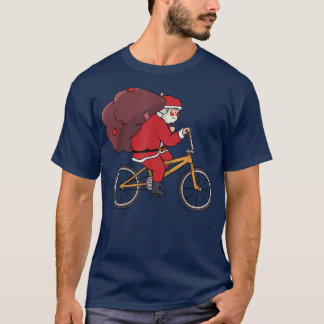Santa Riding Bike Weihnachten Weihnachten XMas Paj T-Shirt