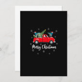 Santa Riding Christmas Tree Truck Hummingbird Chri Einladung (Vorne/Hinten)