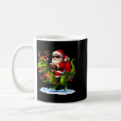 Santa Riding Dinosaur T Rex Christmas Boys Men Xma Kaffeetasse (Links)