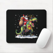 Santa Riding Dinosaur T Rex Christmas Boys Men Xma Mousepad (Mit Mouse)