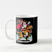 Santa Riding Dinosaur T Rex Christmas Boys Xmas  Kaffeetasse (Links)