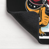 Santa Riding Dinosaur T Rex Christmas Boys Xmas Mousepad (Ecke)