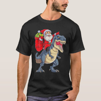 Santa Riding Dinosaur T Rex Weihnachtsgeschenke Ju T-Shirt