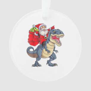 Santa Riding Dinosaur T rex Weihnachtsjunge Männer Ornament