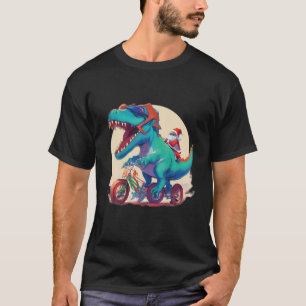 Santa Riding Dinosaurier T rex für Kinder Jungs Ch T-Shirt
