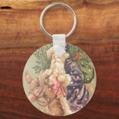 Santa Riding Donkey Schlüsselanhänger (Vorderseite)