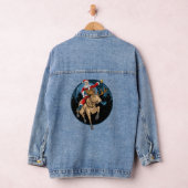 Santa Riding Elche Drink Bier Jeansjacke (Hangar)