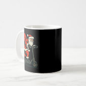 Santa Riding Electric Scooter Kaffeetasse (Vorderseite Links)