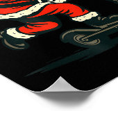 Santa Riding Electric Scooter Poster (Ecke)