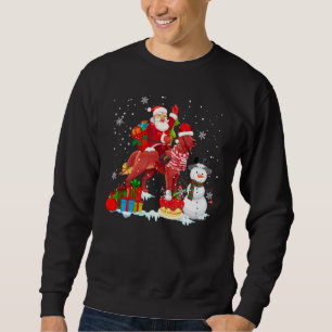 Santa Riding Irish Setter Christmas Pajama Familie Sweatshirt