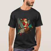 Santa Riding Mallard Duck Funny Christmas Holiday T-Shirt (Vorderseite)