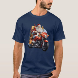Santa Riding Moto: Idee eines Weihnachtsgeschenks T-Shirt