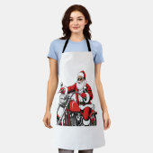 Santa Riding Motorrad Schürze (Getragen)