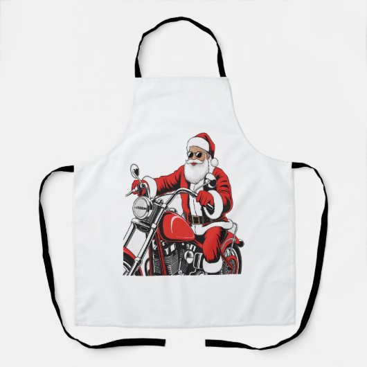 Santa Riding Motorrad Schürze (Vorderseite)