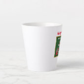 Santa Riding Peppermint Candy Train Green Gold Milchtasse (Vorderseite)