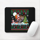 Santa Riding Reindeer Owl Sweater Xmas Tree Snowma Mousepad (Mit Mouse)