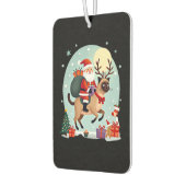 Santa Riding Reindeer Siamese Cat Christmas Tree L Autolufterfrischer (Links)