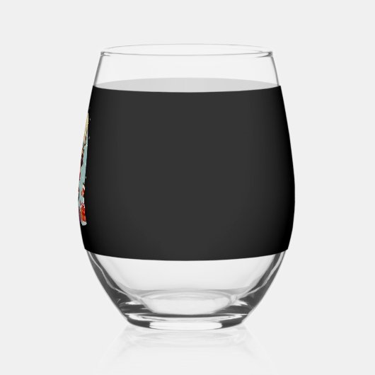 Santa Riding Reindeer Siamese Cat Christmas Tree L Weinglas Ohne Stiel (Links)