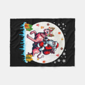 Santa Riding Reindeer Sphynx Cat Christmas Eigentü Fleecedecke (Vorderseite (Horizontal))