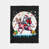 Santa Riding Reindeer Sphynx Cat Christmas Eigentü Fleecedecke (Vorderseite)