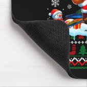 Santa Riding Reindeer Sun Conure Sweater Xmas Tree Mousepad (Ecke)