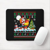 Santa Riding Reindeer Sun Conure Sweater Xmas Tree Mousepad (Mit Mouse)