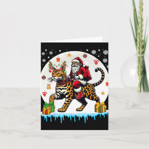 Santa Riding Rentier Bengalisch Cat Weihnachtsbesi Karte