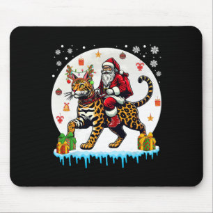 Santa Riding Rentier Bengalisch Cat Weihnachtsbesi Mousepad