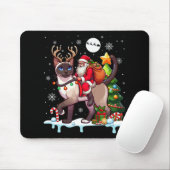 Santa Riding Rentier Siam Katzenwelse Mousepad (Mit Mouse)