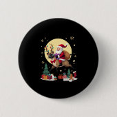 Santa Riding Rentier Siamese Weihnachtsbaum L Button (Vorderseite)