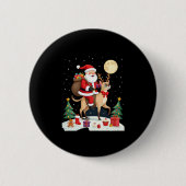 Santa Riding Rentier Siamese Weihnachtsbaum L Button (Vorderseite)