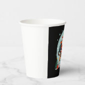 Santa Riding Rentier Siamese Weihnachtsbaum L Pappbecher (Rechts)