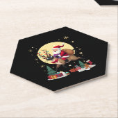 Santa Riding Rentier Siamese Weihnachtsbaum L Untersetzer (angewinkelt)