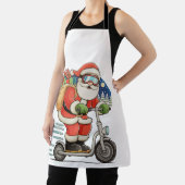 Santa Riding Scooter Weihnachtsmatte Schürze (InSitu)