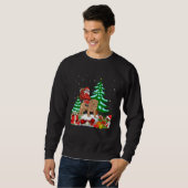 Santa Riding Shar Pei Dog Theme Christmas Shar Pei Sweatshirt (Vorne ganz)