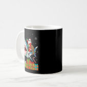 Santa Riding Shark Christmas Pajama Cute Ocean Ani Kaffeetasse (Vorderseite Links)
