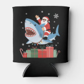 Santa Riding Shark Christmas Pajama Cute Ocean Dosenkühler (Vorderseite)
