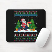 Santa Riding Toucans Tree Lights Ugly Christmas Sw Mousepad (Mit Mouse)