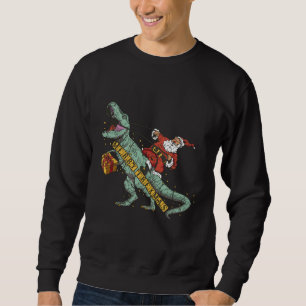 Santa Riding Trex - Frohe Trexmas Sweatshirt
