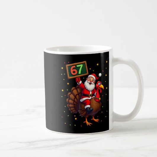 Santa Riding Turkey Take Number 67 Christmas &amp; Kaffeetasse (Rechts)
