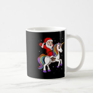 Santa Riding Unicorn Mystical Animal Xmas Magie Kaffeetasse