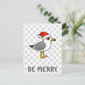 Santa Ring Feiertagspostkarte (Stehend Vorderseite)